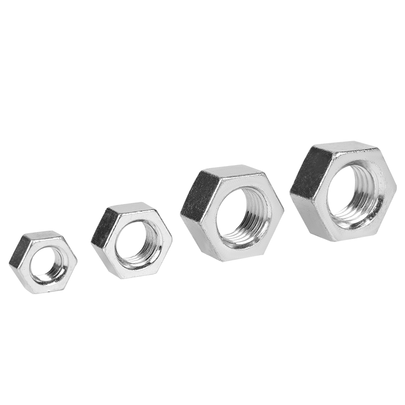 Tuercas hexagonales biseladas simples